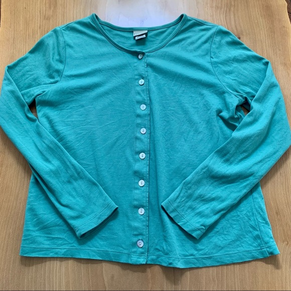 ✨Vintage L.L. Bean Lightweight Green Cardigan - Small - Picture 8 of 11